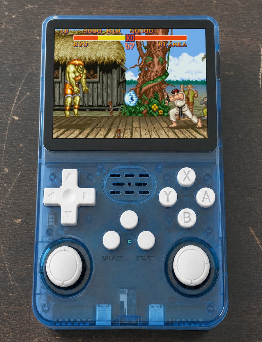 Retro Advance front controls: D-pad, A B X Y buttons, twin thumbsticks and speaker