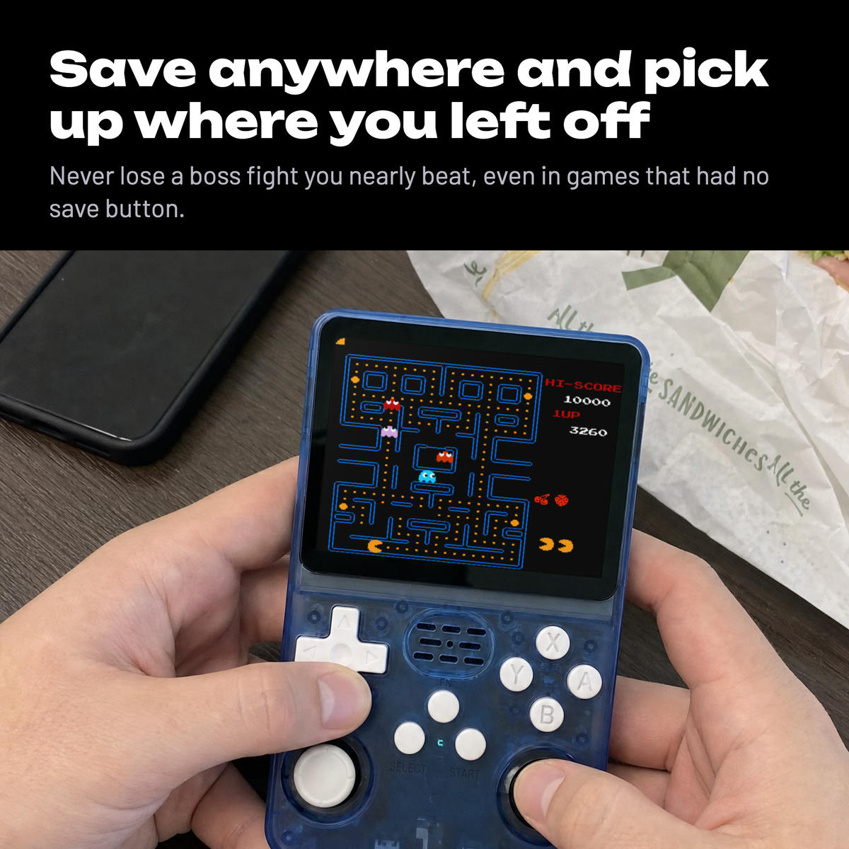 Retro Advance: Save anywhere and pick up where you left off