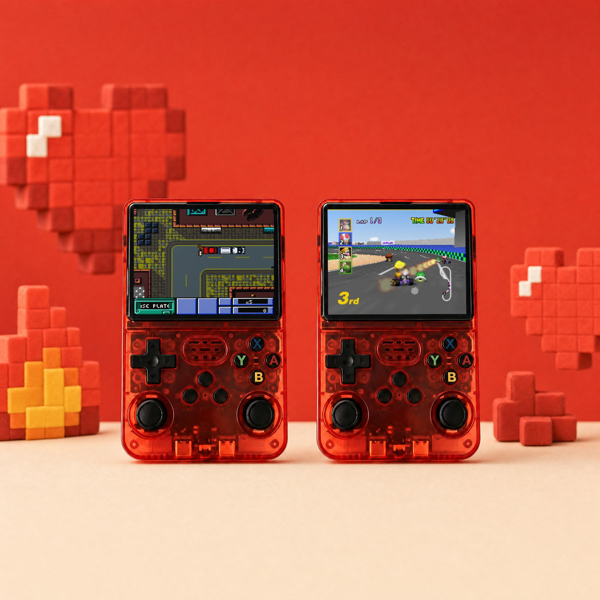 Retro Advance in Red, 2 handhelds