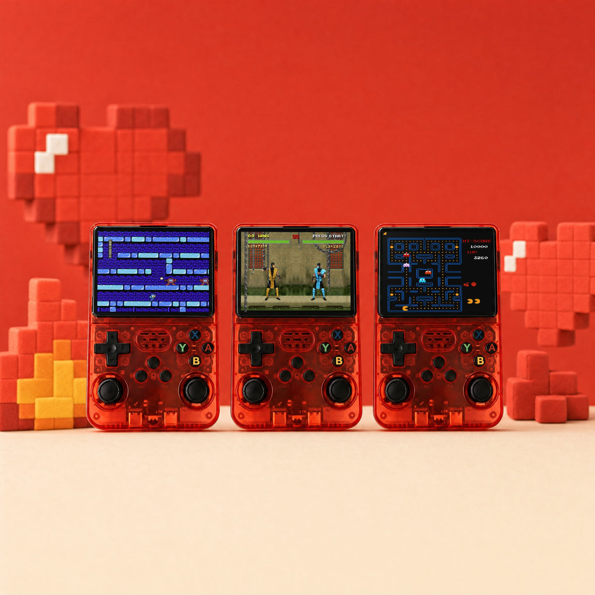 Retro Advance in Red, 3 handhelds